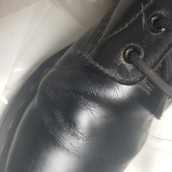 Dr. Martens 1460 Smooth Leather Grunge Goth Combat Black  Boots Sz W 10  M 9 - Picture 13 of 13
